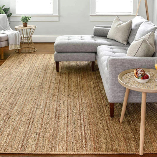 Durable Rustic Rectangular Jute Carpet For Balcony