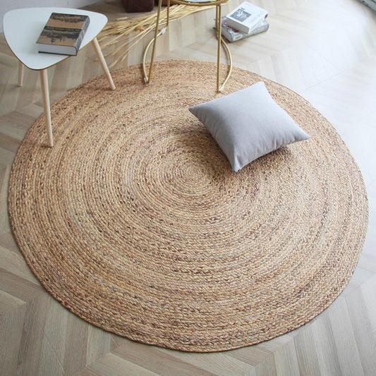 Handwoven Rectangular Jute Carpet For Living Room Decor