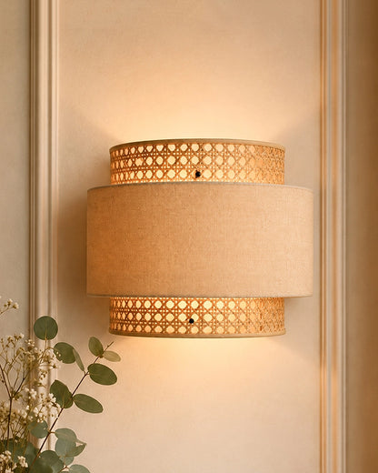 Stylish Rattan Wall Lamp for Balcony and Hall