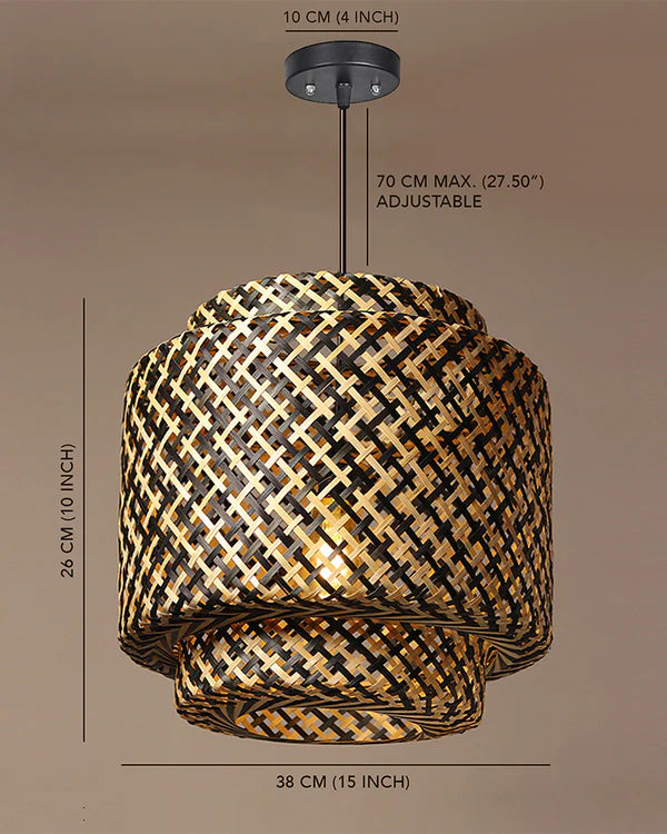 Artistic Bamboo Hanging Lamp for Balcony and Patio