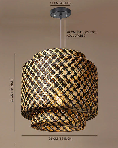 Artistic Bamboo Hanging Lamp for Balcony and Patio