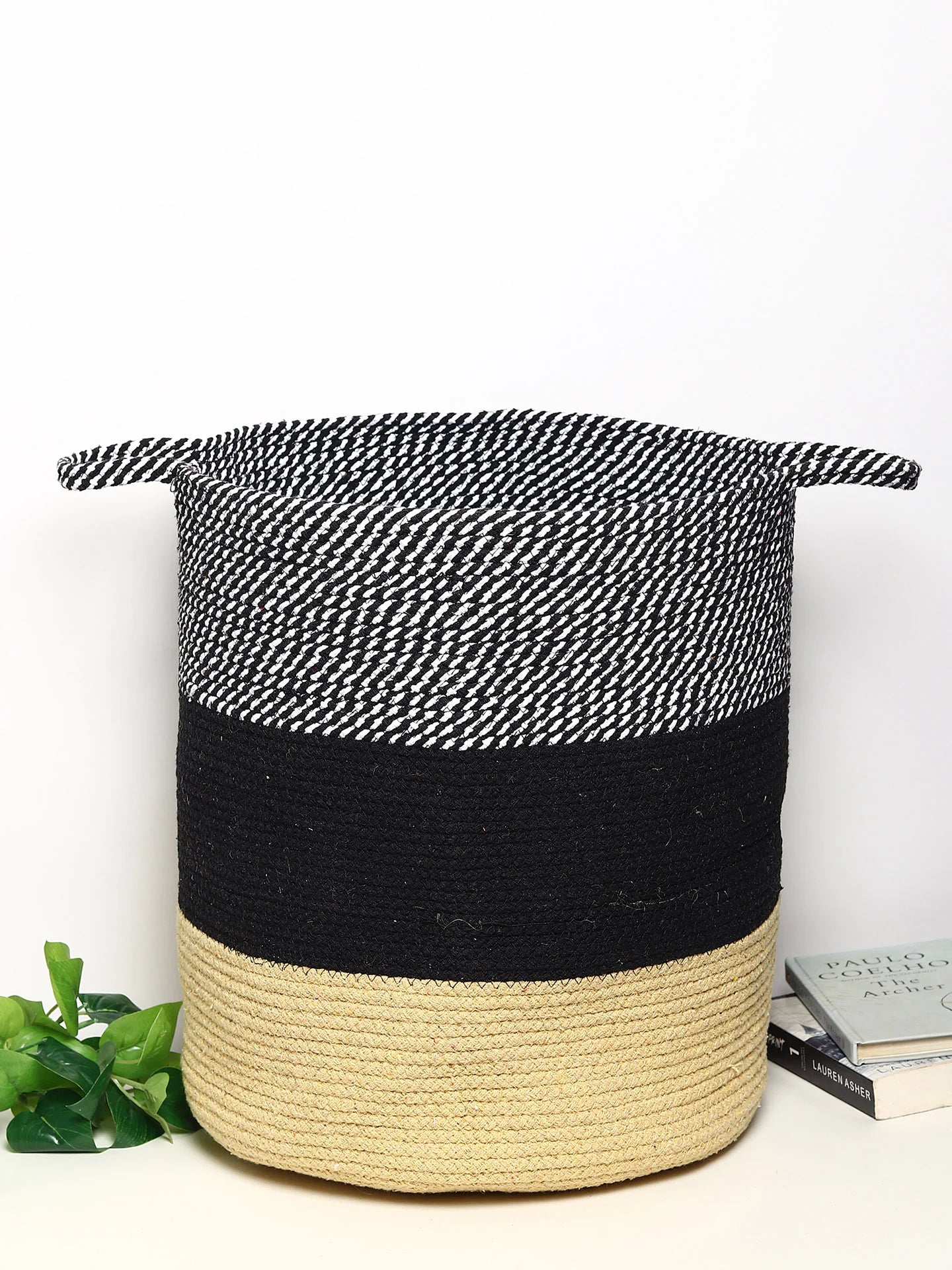 Multipurpose Cotton Storage Basket for Laundry, Toys, and Decorative Home Organization