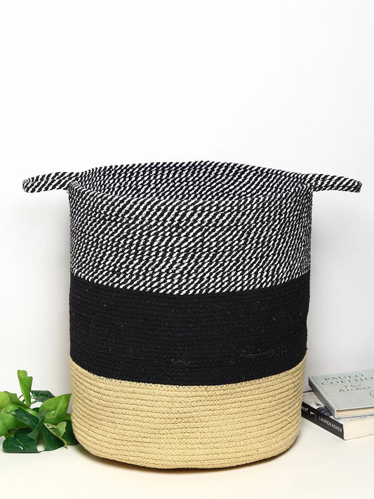 Multipurpose Cotton Storage Basket for Laundry, Toys, and Decorative Home Organization