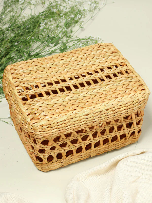 Buy Online Seagrass Jaali Lid Box – Habere India