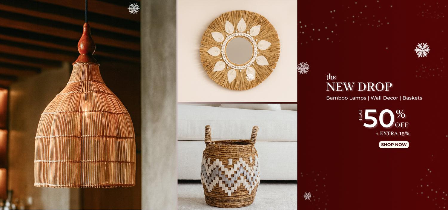 Bamboo lamps & Storage Baskets