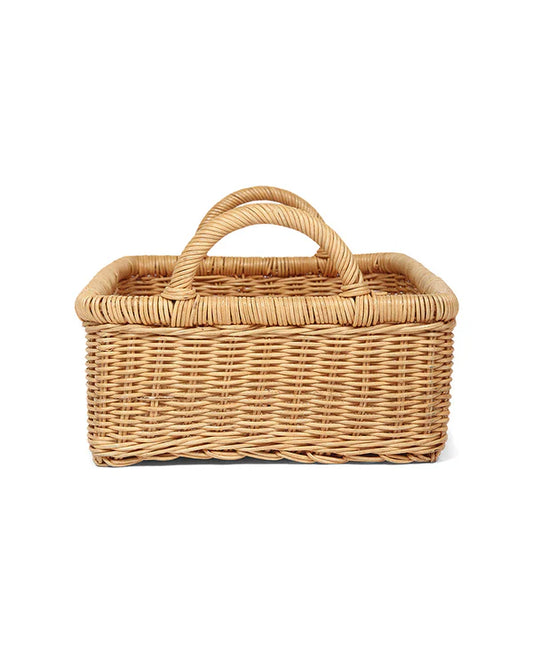 Versatile Rattan Basket for Serving, Organizing, and Stylish Home Display
