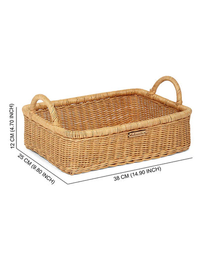 Versatile Rattan Basket for Serving, Organizing, and Stylish Home Display