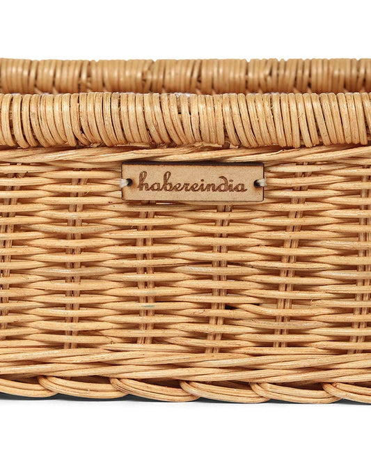 Versatile Rattan Basket for Serving, Organizing, and Stylish Home Display