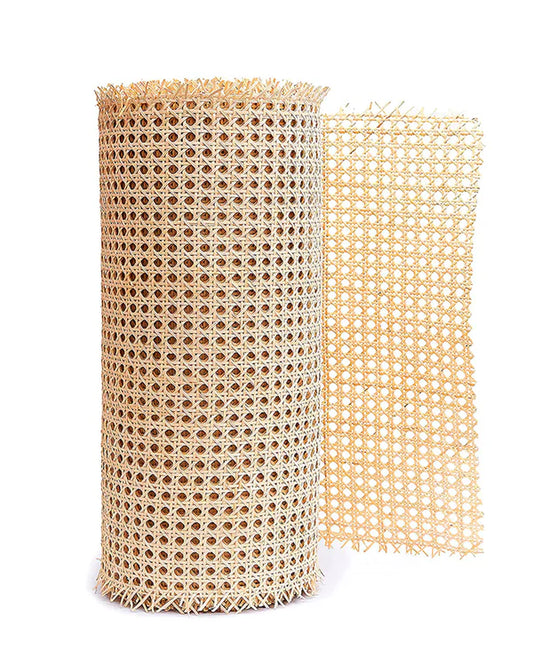 Cane Webbing Roll Beige Rattan Mesh for Furniture and DIY Craft 3FT