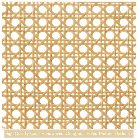 Cane Webbing Roll Beige Rattan Mesh for Furniture and DIY Craft 3FT