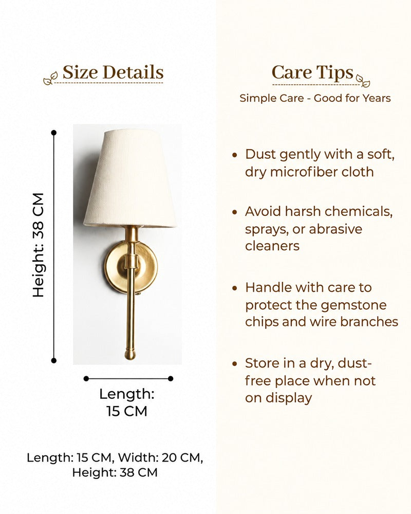 Decorative Wall Lamp with Fabric Shade