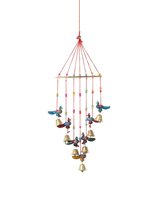 Handcrafted Peacock Wind Chime for Door, Balcony & Wall Decoration