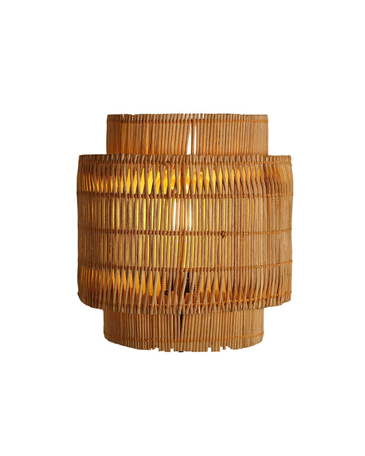Bamboo Cane Wall Lamp for Bedroom & Living Room