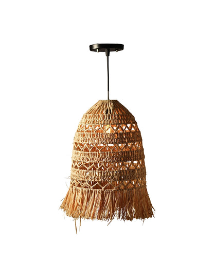 Raffia Cylinder Ceiling Lamp for Bedroom Hall & Living Room Decor