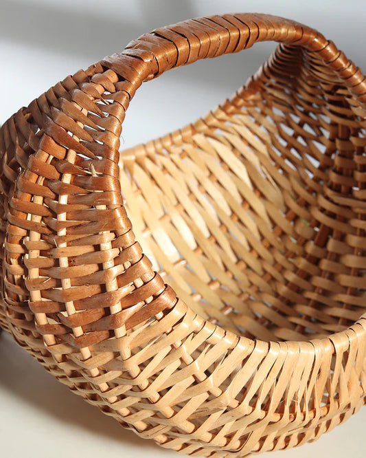 Handwoven Wicker Chand Hamper for Fruits, Storage, and Stylish Home Organisation