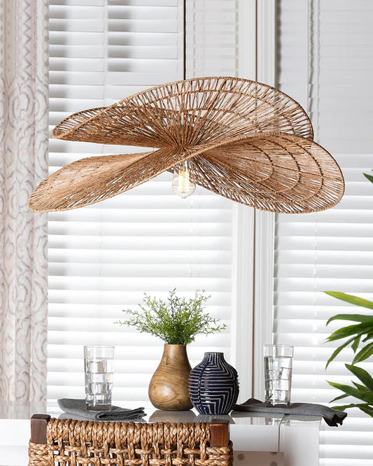 Artistic Raffia Ceiling Light for Living Room Decoration