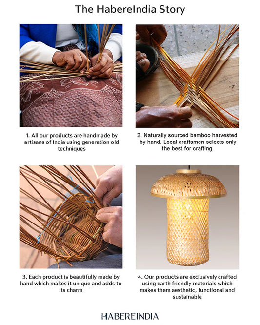 Artistic Bamboo Ceiling Light for Dining Room and Home