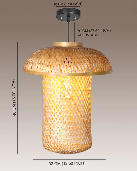 Artistic Bamboo Ceiling Light for Dining Room and Home