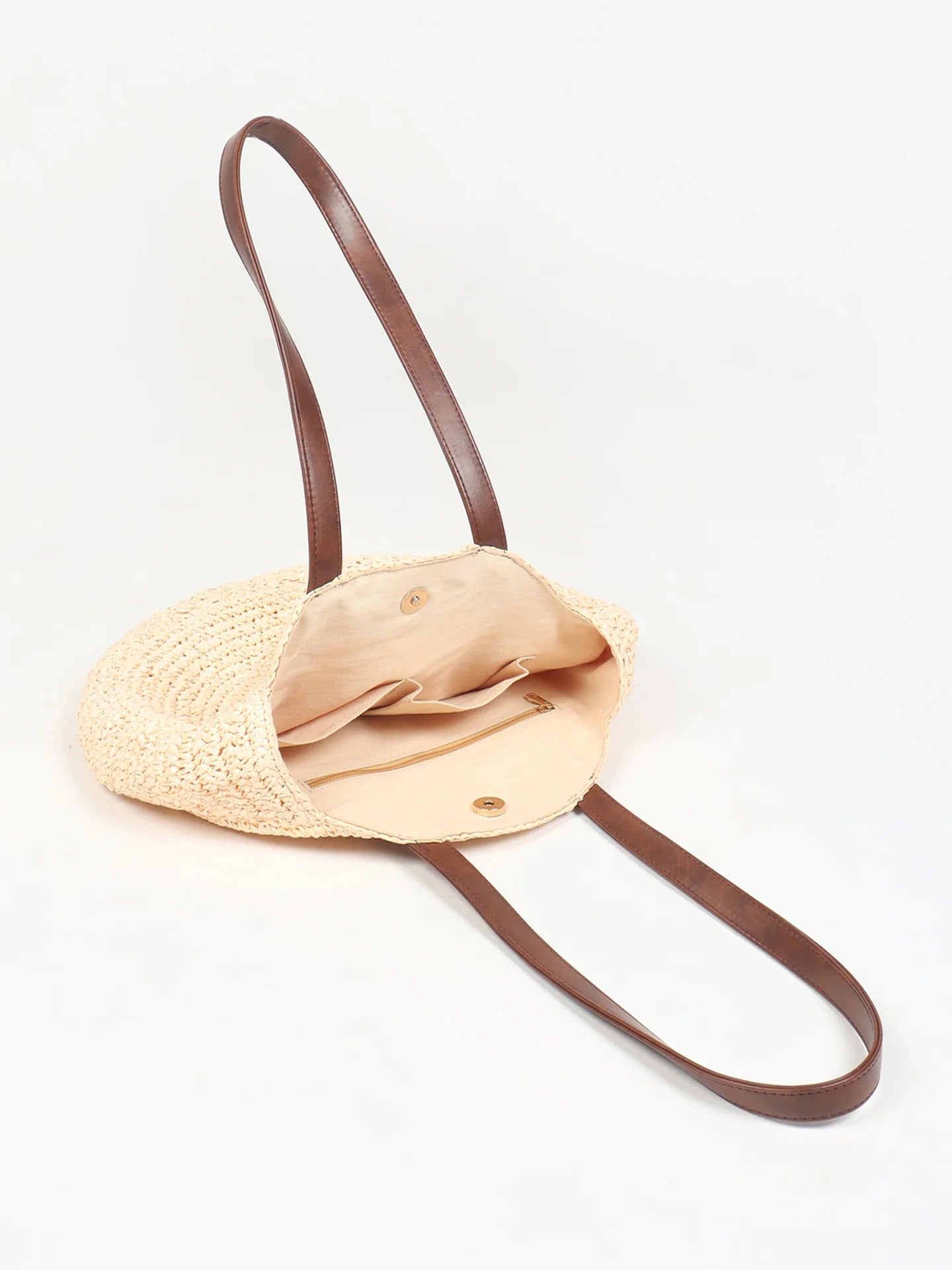 Handcrafted Raffia Round Tote Handbag