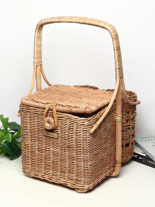 Picknickkorb aus Weide | Rohr-Bambus-Korb