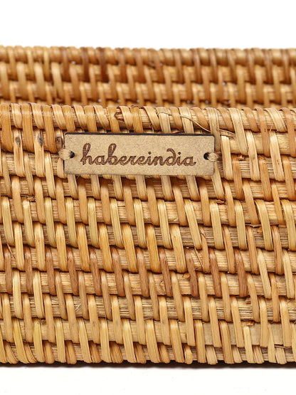 Rustic Handmade Rattan Tray for Functional Storage and Stylish Home Decoration