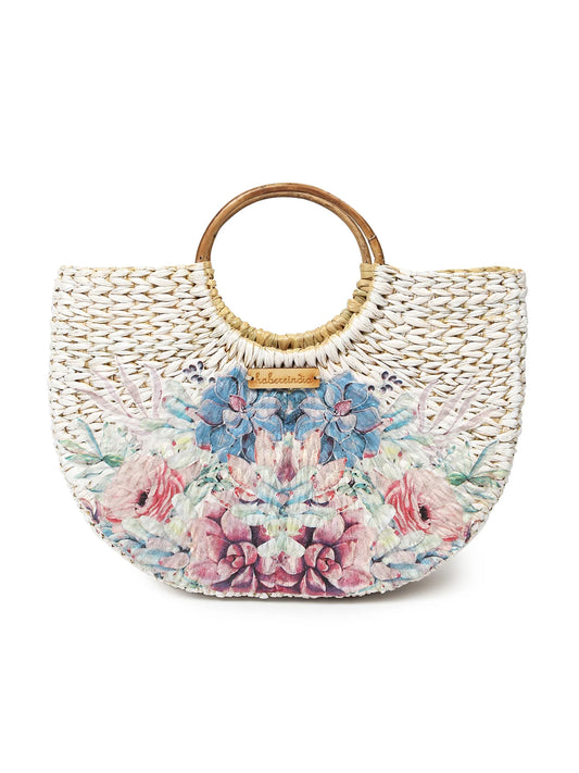 Seagrass U-Shape Tote Bag for Shopping, Storage & Picnic Days