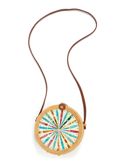 Sacs ronds en rotin | Sacs à bandoulière de plage