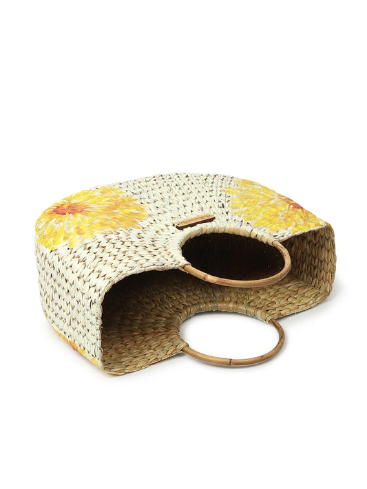 Handwoven Seagrass Beach Tote for Shopping, Storage & Markets