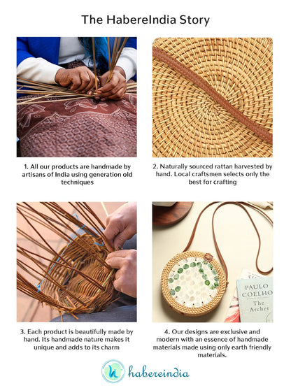 Sacs ronds en rotin | Sacs à bandoulière de plage