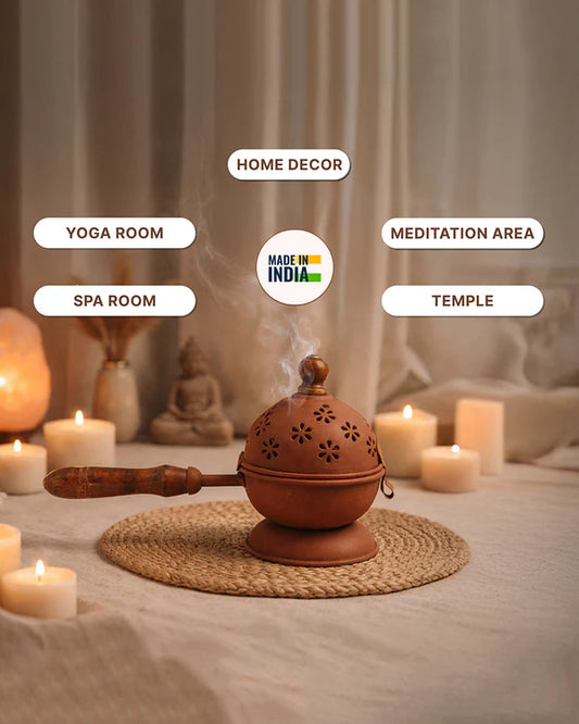 Aarti Metal Dhoop Dani for Pooja Essentials and Daily Worship