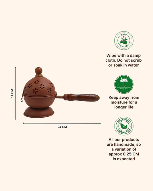 Aarti Metal Dhoop Dani for Pooja Essentials and Daily Worship