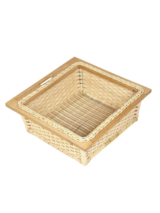 Rustic Wicker Modular Kitchen Basket for Fruits & Vegetables and Multipurpose Storage