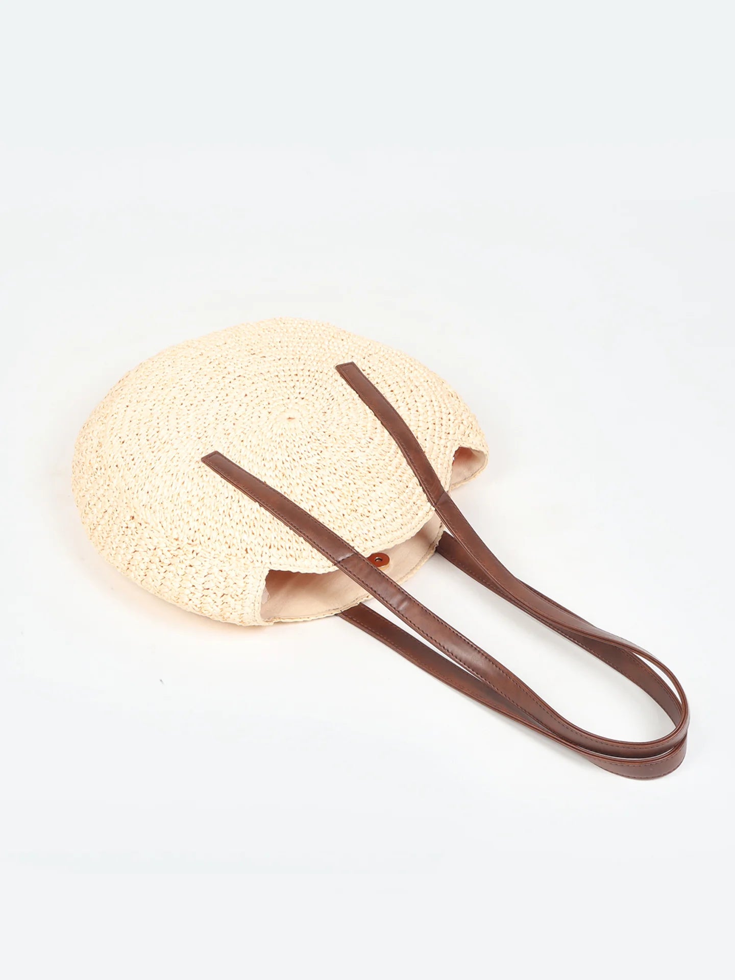 Handcrafted Raffia Round Tote Handbag