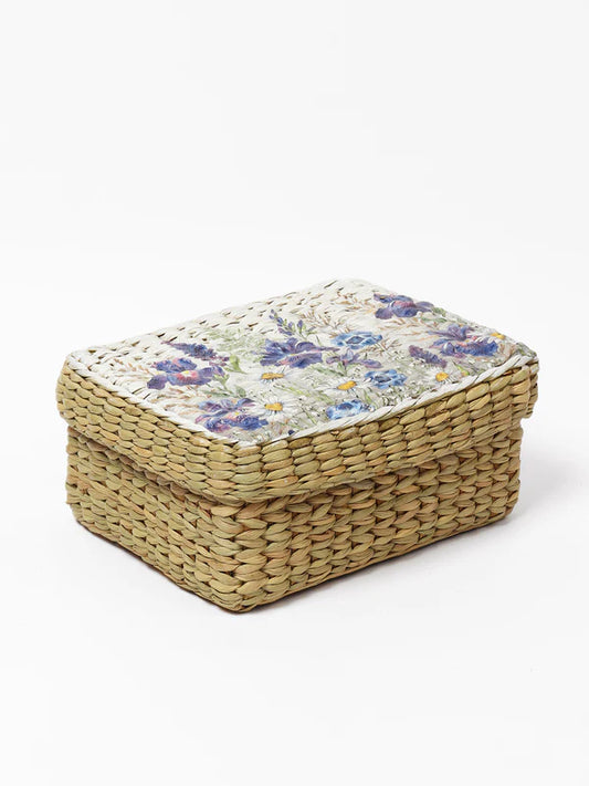 Handwoven Seagrass Storage Box for Wardrobe & Accessories