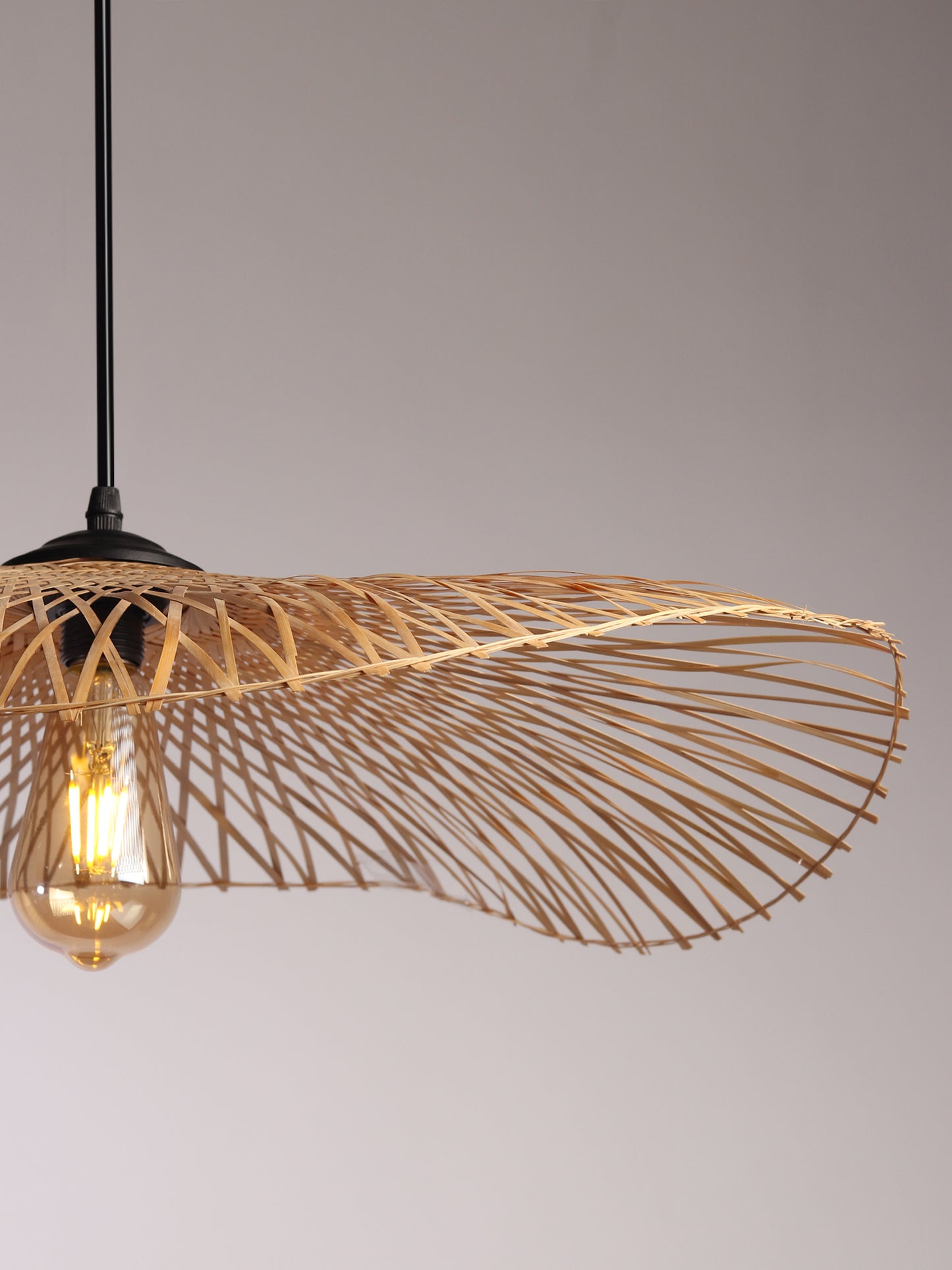 Bamboo Rattan Pendant Lampshade - Lattice