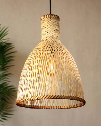 Boho Bamboo Pendant Light for Balcony and Living Room