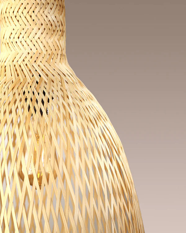 Boho Bamboo Pendant Light for Balcony and Living Room