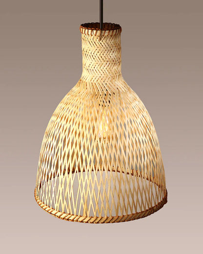 Boho Bamboo Pendant Light for Balcony and Living Room