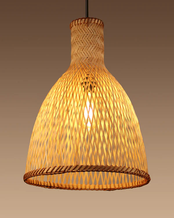Boho Bamboo Pendant Light for Balcony and Living Room