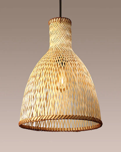 Boho Bamboo Pendant Light for Balcony and Living Room
