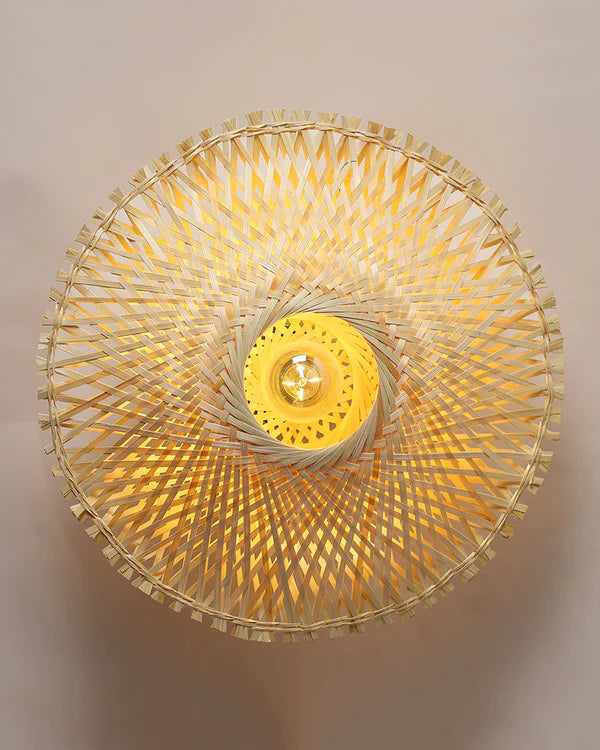 Boho Bamboo Wall Lamp for Living Room Decoration