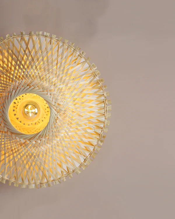 Boho Bamboo Wall Lamp for Living Room Decoration