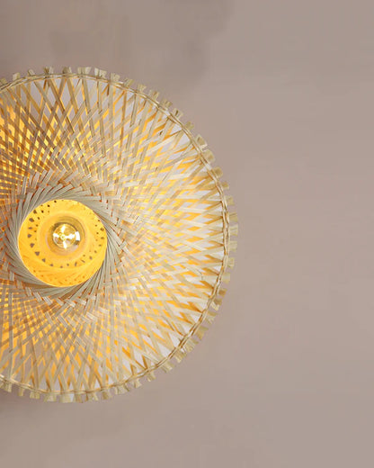 Boho Bamboo Wall Lamp for Living Room Decoration