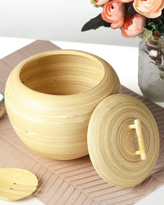 Beige Ceramic Storage Canisters for Kitchen, Pantry Organization, and Countertop Use