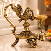 Brass diya