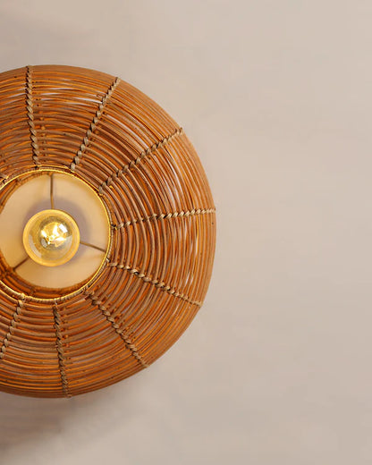 Boho Rattan Wall Lamp for Balcony and Living Room