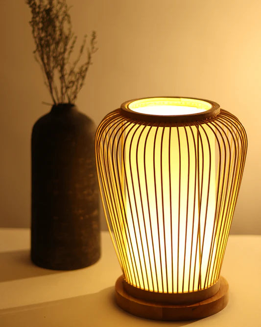Bamboo Table Lamp for Living Space and Dining Area