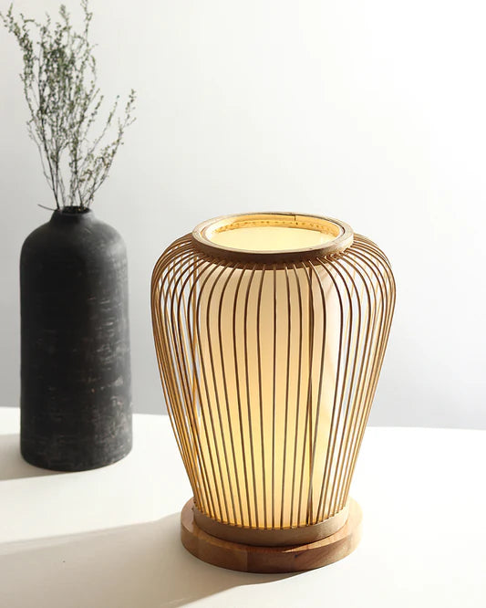Bamboo Table Lamp for Living Space and Dining Area