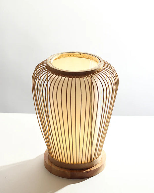 Bamboo Table Lamp for Living Space and Dining Area