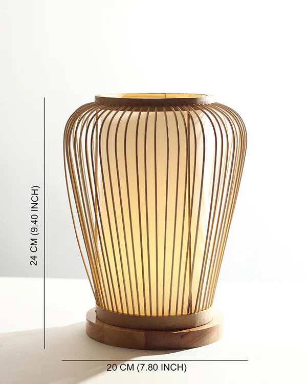Bamboo Table Lamp for Living Space and Dining Area